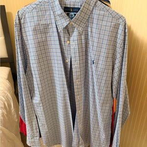 Polo by Ralph Lauren Men's Blue Plaid Shirt